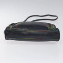 FENDI Shoulder Bag Leather Navy Auth 113423-9