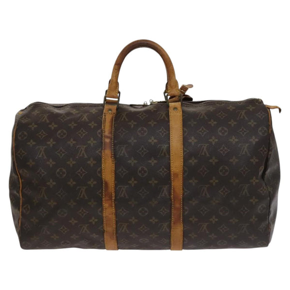 LOUIS VUITTON Monogram Keepall 50 Boston Bag M41426 LV Auth 113425