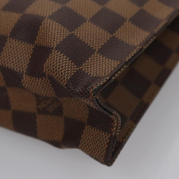 LOUIS VUITTON Damier Ebene Poche Toilette 26 Pouch N47543 LV Auth 113430
