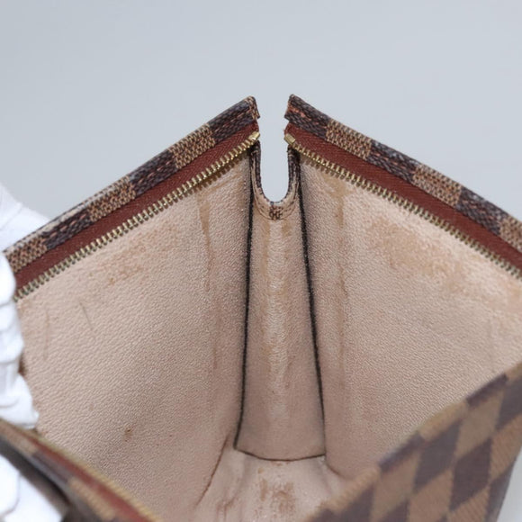 LOUIS VUITTON Damier Ebene Poche Toilette 26 Pouch N47543 LV Auth 113430