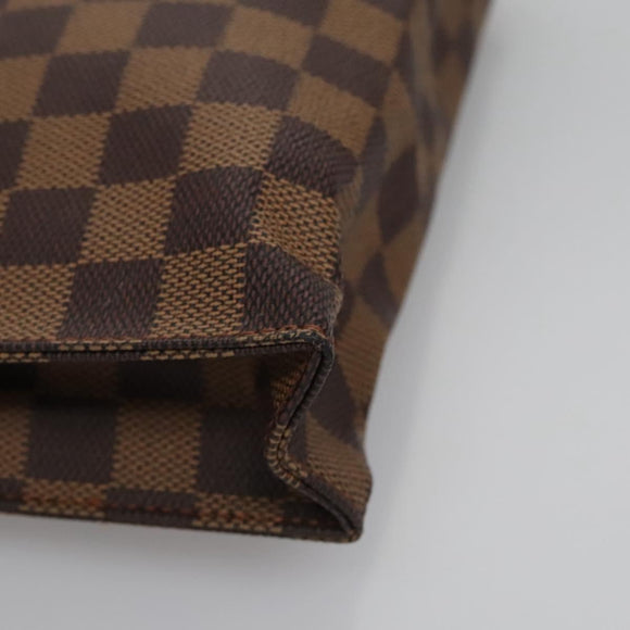 LOUIS VUITTON Damier Ebene Poche Toilette 26 Pouch N47543 LV Auth 113430