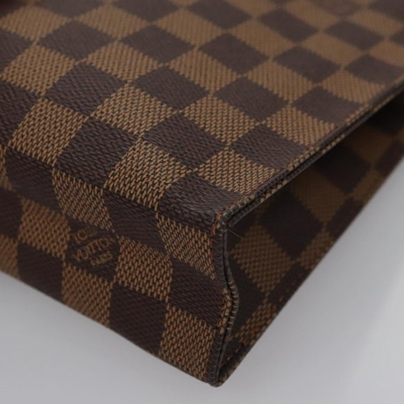 LOUIS VUITTON Damier Ebene Poche Toilette 26 Pouch N47543 LV Auth 113430