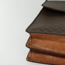CELINE Macadam Canvas Business Bag PVC Leather Brown Gold Auth 113439-15