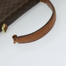CELINE Macadam Canvas Business Bag PVC Leather Brown Gold Auth 113439-7