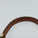 CELINE Macadam Canvas Business Bag PVC Leather Brown Gold Auth 113439-14
