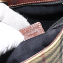 BURBERRY Nova Check Tote Bag PVC Leather Beige Auth 113447-12