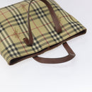BURBERRY Nova Check Tote Bag PVC Leather Beige Auth 113447-6