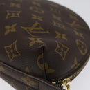 LOUIS VUITTON Monogram Trousse Demi Ronde Cosmetic Pouch M47520 LV Auth 113450-15