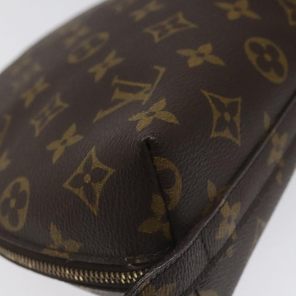 LOUIS VUITTON Monogram Trousse Demi Ronde Cosmetic Pouch M47520 LV Auth 113450