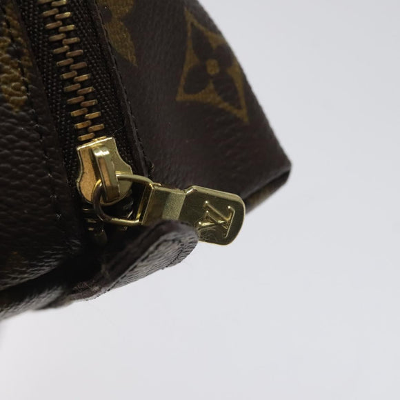 LOUIS VUITTON Monogram Trousse Demi Ronde Cosmetic Pouch M47520 LV Auth 113450