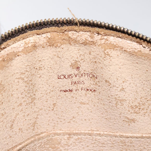 LOUIS VUITTON Monogram Trousse Demi Ronde Cosmetic Pouch M47520 LV Auth 113450