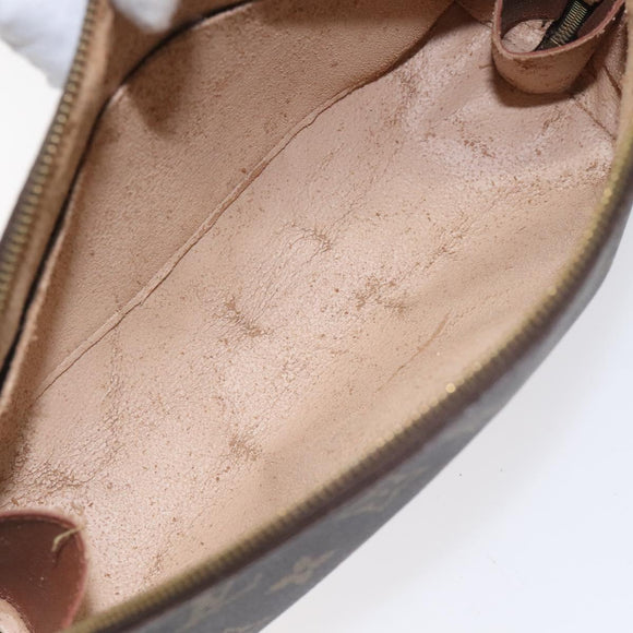 LOUIS VUITTON Monogram Trousse Demi Ronde Cosmetic Pouch M47520 LV Auth 113450