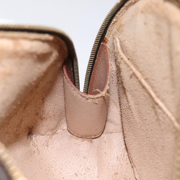 LOUIS VUITTON Monogram Trousse Demi Ronde Cosmetic Pouch M47520 LV Auth 113450