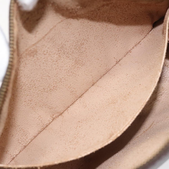 LOUIS VUITTON Monogram Trousse Demi Ronde Cosmetic Pouch M47520 LV Auth 113450