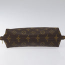 LOUIS VUITTON Monogram Trousse Demi Ronde Cosmetic Pouch M47520 LV Auth 113450-6