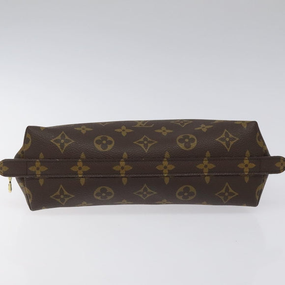 LOUIS VUITTON Monogram Trousse Demi Ronde Cosmetic Pouch M47520 LV Auth 113450