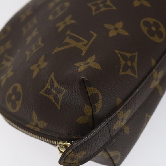 LOUIS VUITTON Monogram Trousse Demi Ronde Cosmetic Pouch M47520 LV Auth 113450