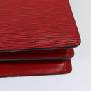 LOUIS VUITTON Epi Capuchin Shoulder Bag Red M52347 LV Auth 113458-16