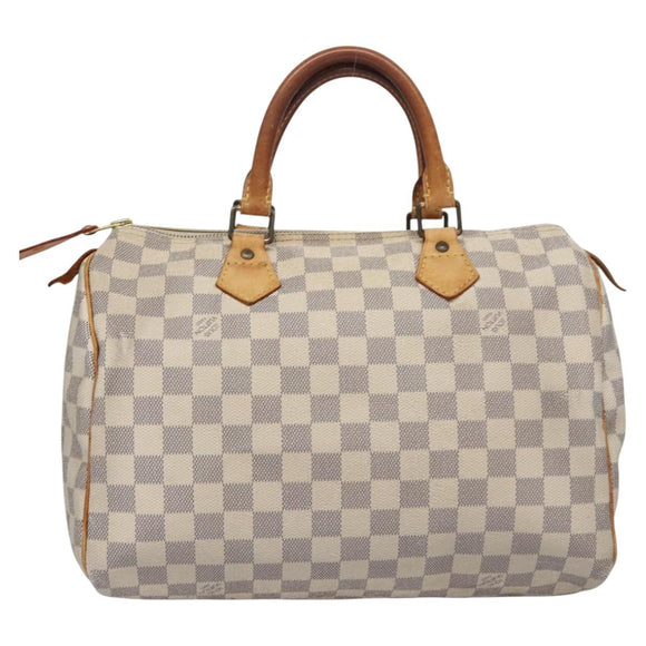 LOUIS VUITTON Damier Azur Speedy 30 Hand Bag N41533 LV Auth 113463