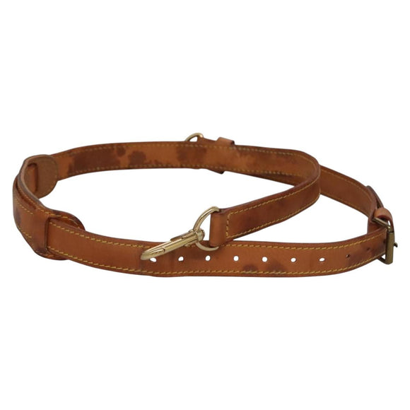 LOUIS VUITTON Adjustable Shoulder Strap Leather 35.8""-43.3"" Beige Auth 113464
