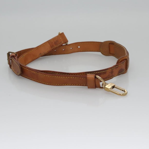 LOUIS VUITTON Adjustable Shoulder Strap Leather 35.8""-43.3"" Beige Auth 113464