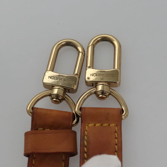 LOUIS VUITTON Adjustable Shoulder Strap Leather 35.8""-43.3"" Beige Auth 113464