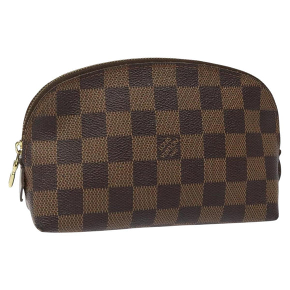 LOUIS VUITTON Damier Ebene Pochette Cosmetic PM Pouch N47516 LV Auth 113477