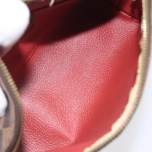 LOUIS VUITTON Damier Ebene Pochette Cosmetic PM Pouch N47516 LV Auth 113477