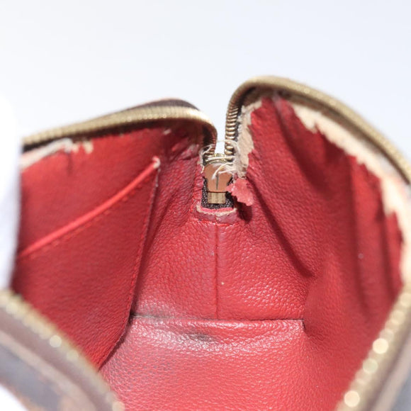 LOUIS VUITTON Damier Ebene Pochette Cosmetic PM Pouch N47516 LV Auth 113477