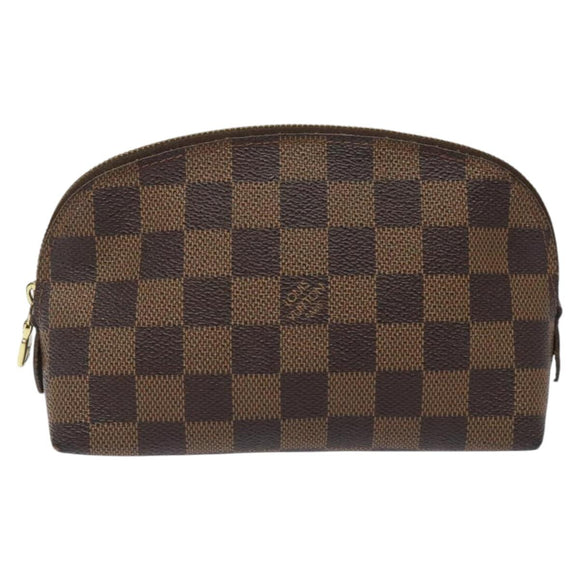 LOUIS VUITTON Damier Ebene Pochette Cosmetic PM Pouch N47516 LV Auth 113477
