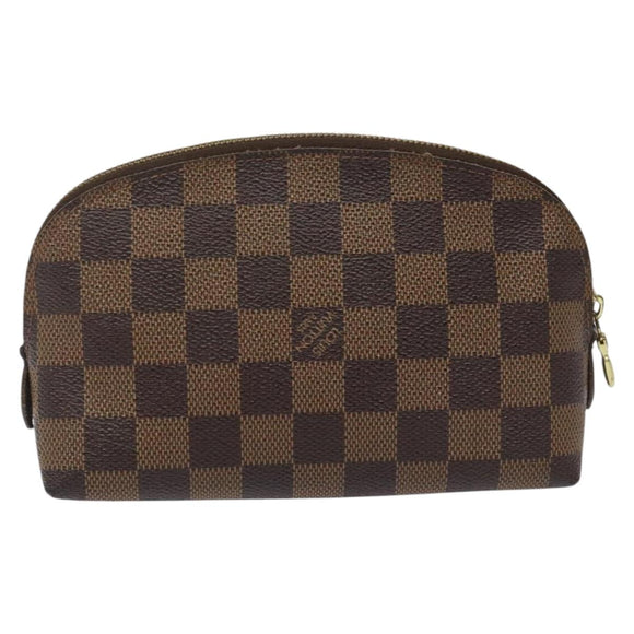 LOUIS VUITTON Damier Ebene Pochette Cosmetic PM Pouch N47516 LV Auth 113477