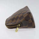 LOUIS VUITTON Damier Ebene Pochette Cosmetic PM Pouch N47516 LV Auth 113477-4