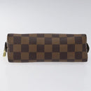 LOUIS VUITTON Damier Ebene Pochette Cosmetic PM Pouch N47516 LV Auth 113477-6