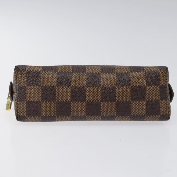 LOUIS VUITTON Damier Ebene Pochette Cosmetic PM Pouch N47516 LV Auth 113477