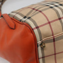 BURBERRY Nova Check Tote Bag PVC Beige Auth 113501-16