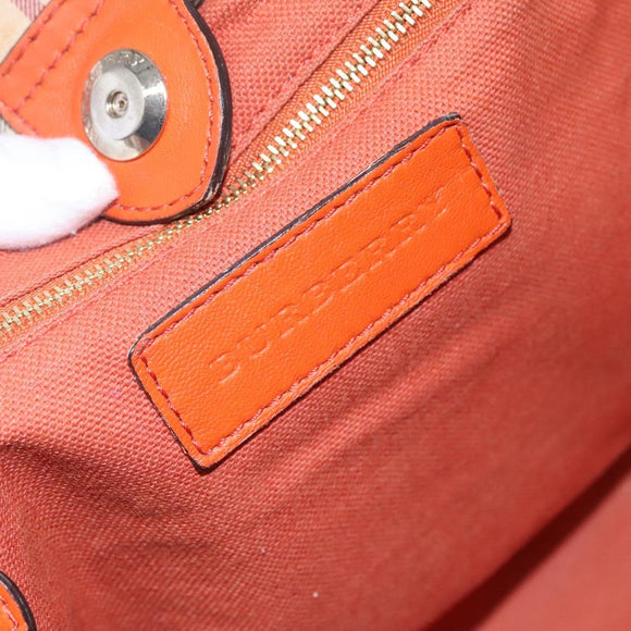 BURBERRY Nova Check Tote Bag PVC Beige Auth 113501