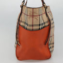 BURBERRY Nova Check Tote Bag PVC Beige Auth 113501-4
