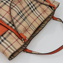 BURBERRY Nova Check Tote Bag PVC Beige Auth 113501-6