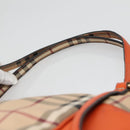 BURBERRY Nova Check Tote Bag PVC Beige Auth 113501-8