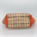 BURBERRY Nova Check Tote Bag PVC Beige Auth 113501-5