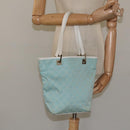 GUCCI GG Canvas Tote Bag Light Blue Gold 002 1099 Auth 113505-21