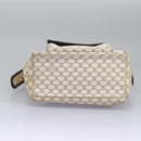 CELINE Macadam Canvas Shoulder Bag PVC Leather White Auth 113508-5