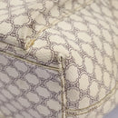 CELINE Macadam Canvas Shoulder Bag PVC Leather White Auth 113508-16