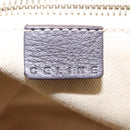 CELINE Macadam Canvas Shoulder Bag PVC Leather White Auth 113508-19