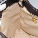 CELINE Macadam Canvas Shoulder Bag PVC Leather White Auth 113508-20