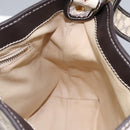 CELINE Macadam Canvas Shoulder Bag PVC Leather White Auth 113508-21