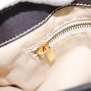 CELINE Macadam Canvas Shoulder Bag PVC Leather White Auth 113508-22