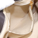 CELINE Macadam Canvas Shoulder Bag PVC Leather White Auth 113508-23