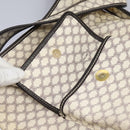 CELINE Macadam Canvas Shoulder Bag PVC Leather White Auth 113508-25