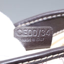 CELINE Macadam Canvas Shoulder Bag PVC Leather White Auth 113508-12